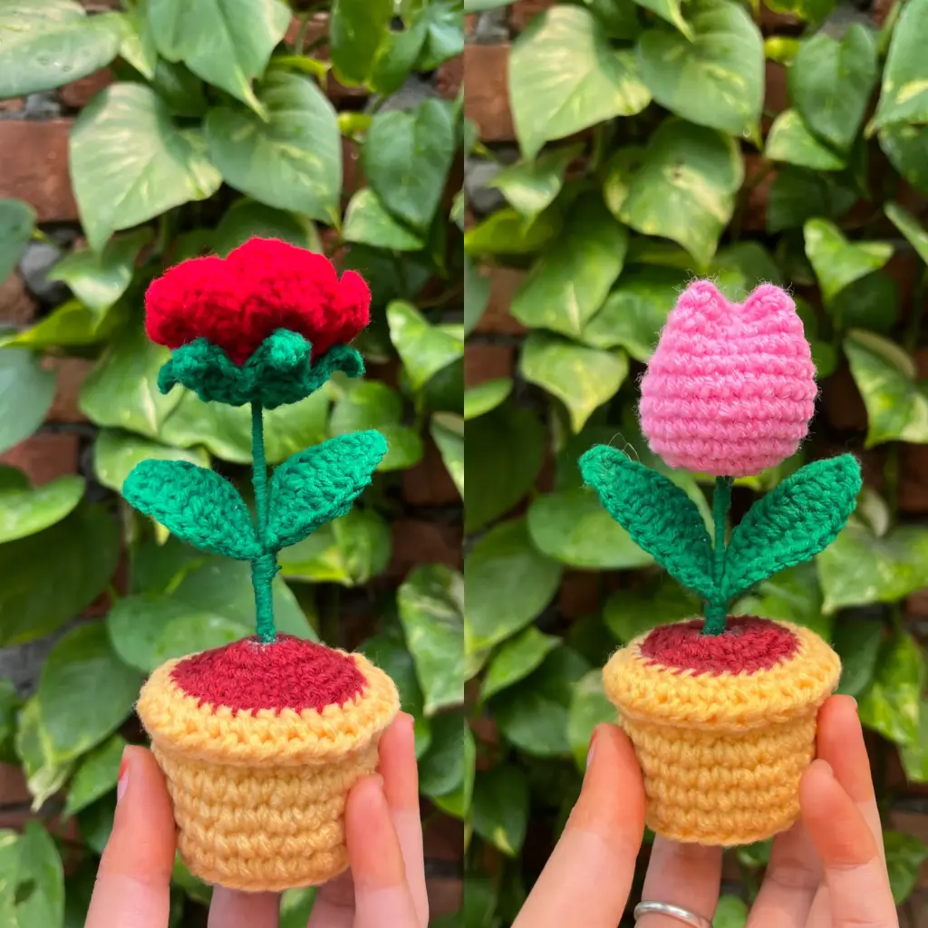 Rosy Bloom & Tulip Treasure Pot
